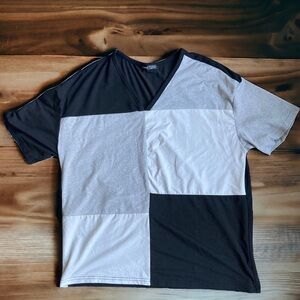 Women’s Black and White Patchwork T-Shirt